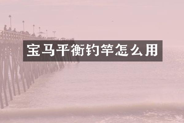 宝马平衡钓竿怎么用