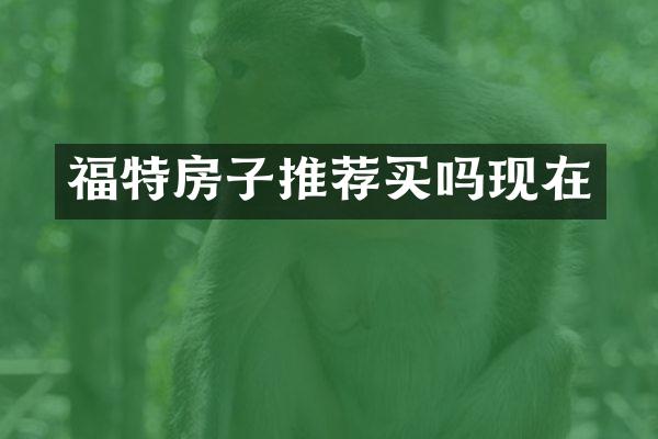 福特房子推荐买吗现在