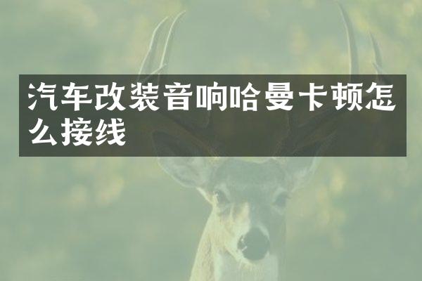 汽车改装音响哈曼卡顿怎么接线