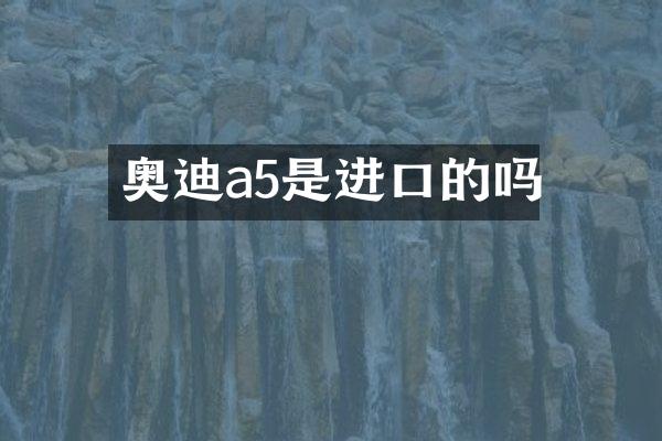 奥迪a5是进口的吗