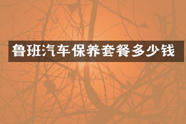 鲁班汽车保养套餐多少钱