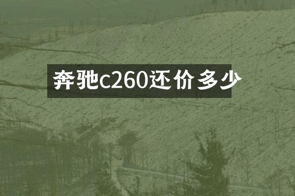 奔驰c260还价多少