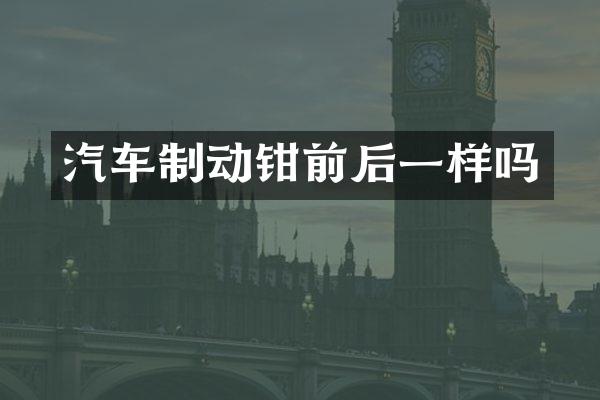汽车制动钳前后一样吗