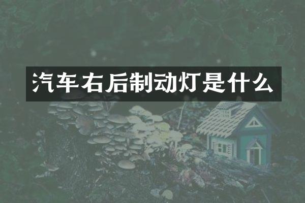 汽车右后制动灯是什么