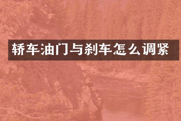 轿车油门与刹车怎么调紧