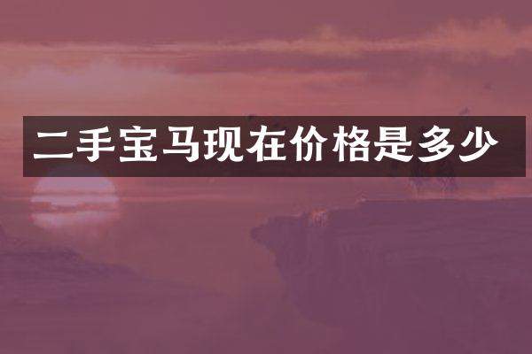 二手宝马现在价格是多少