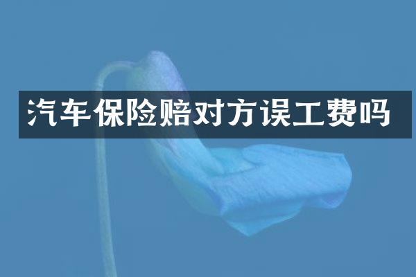 汽车保险赔对方误工费吗