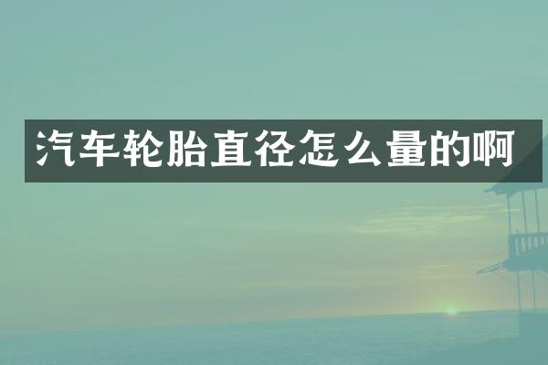 汽车轮胎直径怎么量的啊