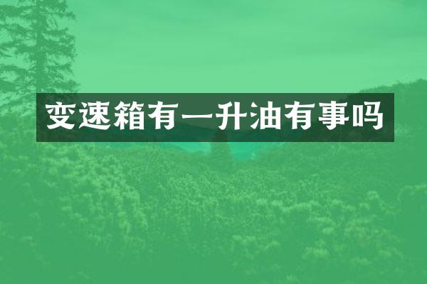 变速箱有一升油有事吗