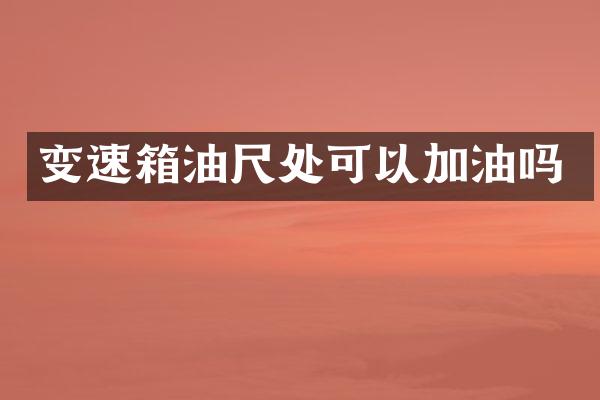 变速箱油尺处可以加油吗
