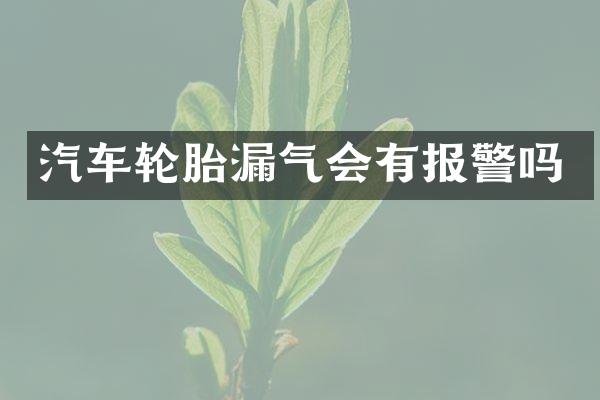 汽车轮胎漏气会有报警吗