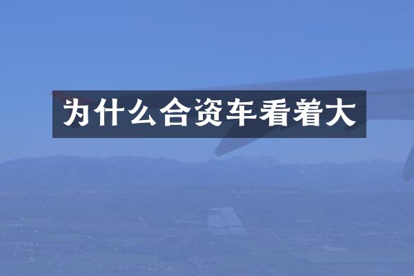 为什么合资车看着大