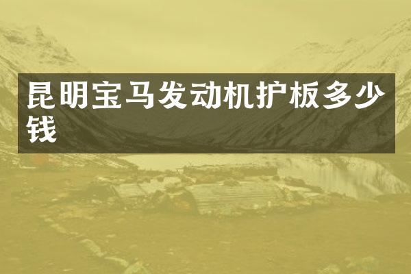 昆明宝马发动机护板多少钱
