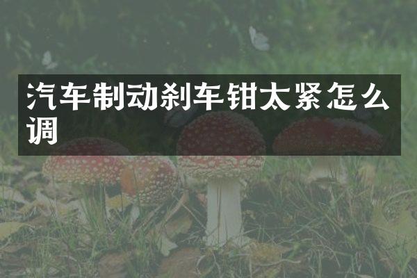汽车制动刹车钳太紧怎么调
