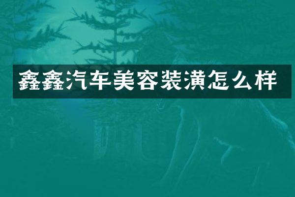 鑫鑫汽车美容装潢怎么样