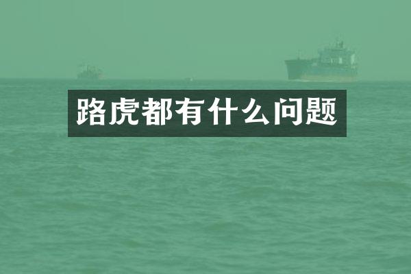 路虎都有什么问题
