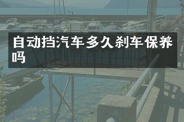 自动挡汽车多久刹车保养吗