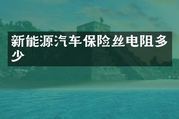 新能源汽车保险丝电阻多少