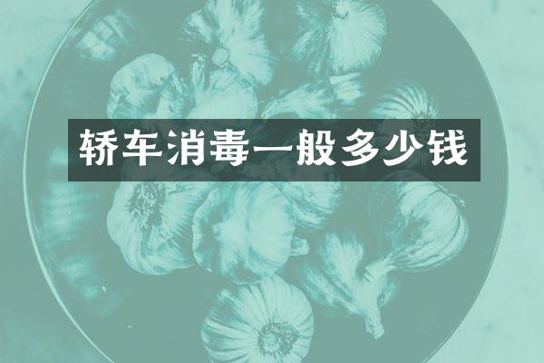 轿车消毒一般多少钱