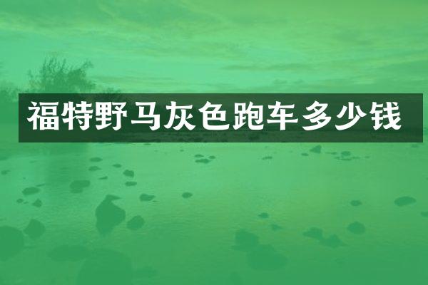 福特野马灰色跑车多少钱