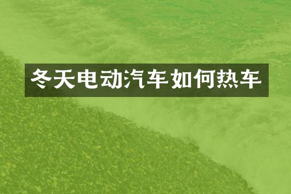 冬天电动汽车如何热车