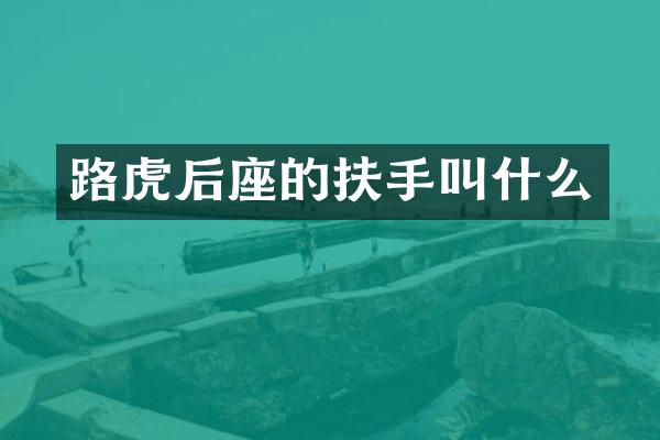 路虎后座的扶手叫什么