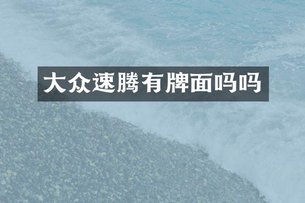 大众速腾有吗吗