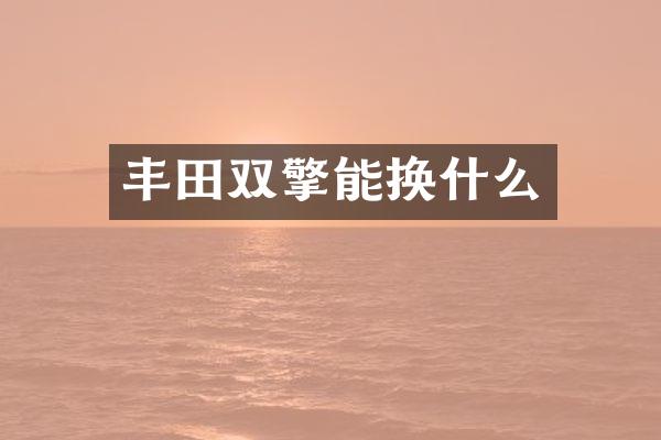 丰田双擎能换什么