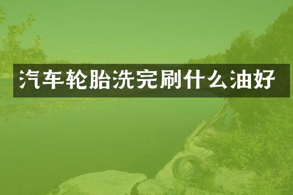 汽车轮胎洗完刷什么油好