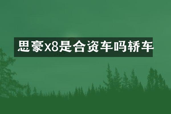 思豪x8是合资车吗轿车