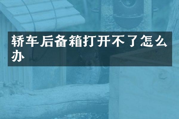 轿车后备箱打开不了怎么办