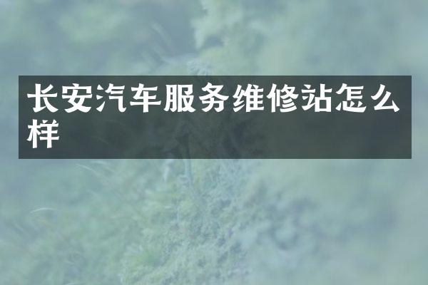 长安汽车服务维修站怎么样