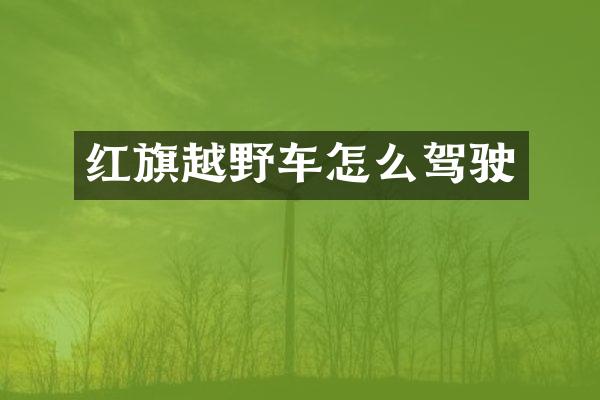 红旗越野车怎么驾驶