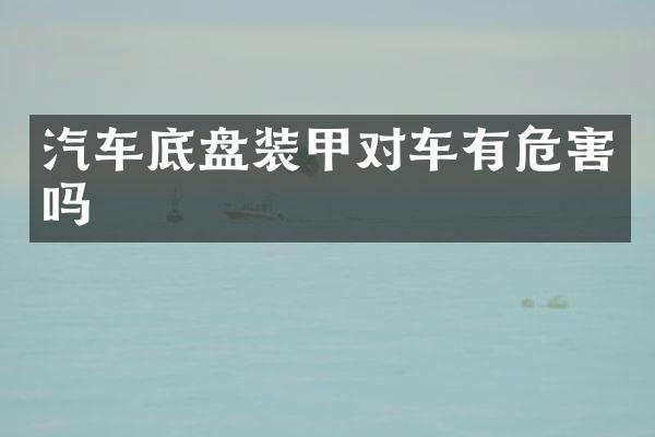 汽车底盘装甲对车有危害吗