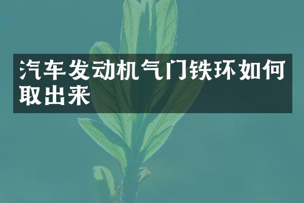 汽车发动机气门铁环如何取出来