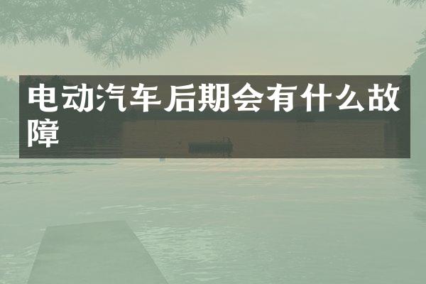 电动汽车后期会有什么故障