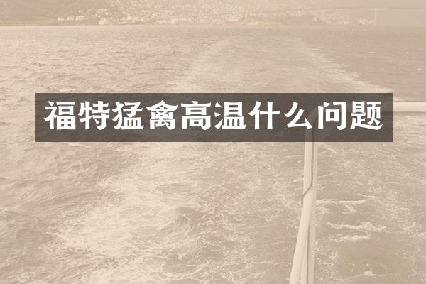福特猛禽高温什么问题