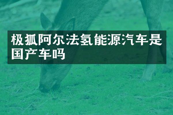 极狐阿尔法氢能源汽车是国产车吗