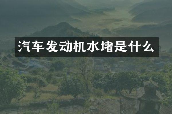 汽车发动机水堵是什么