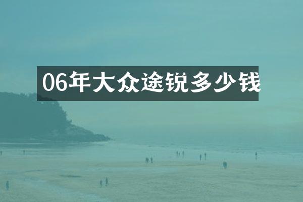 06年大众途锐多少钱