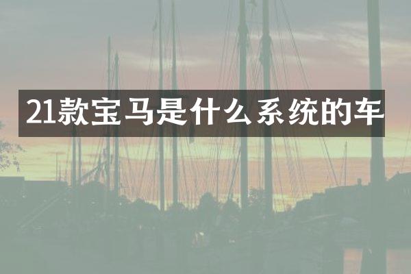 21款宝马是什么系统的车