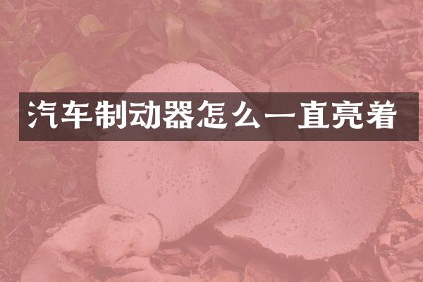 汽车制动器怎么一直亮着