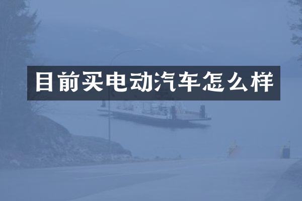 目前买电动汽车怎么样