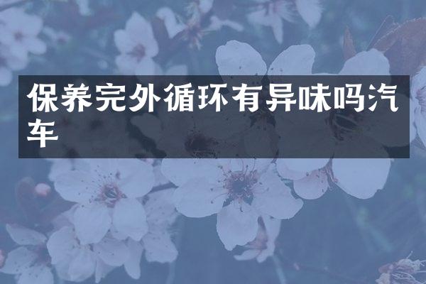 保养完外循环有异味吗汽车