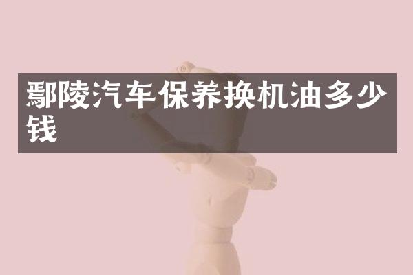 鄢陵汽车保养换机油多少钱