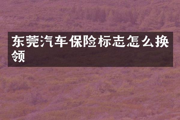 东莞汽车保险标志怎么换领