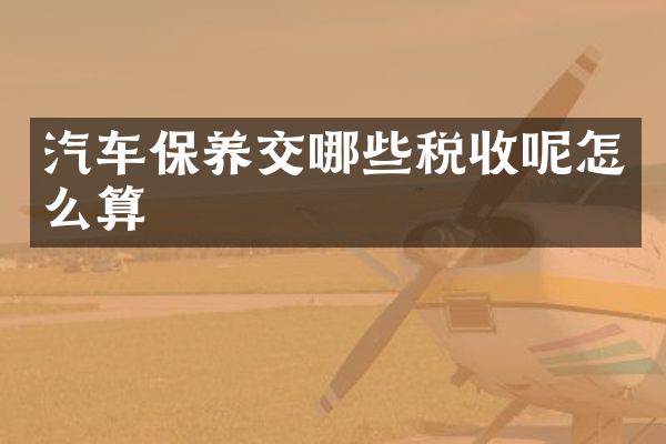 汽车保养交哪些税收呢怎么算
