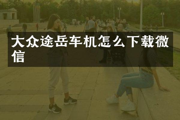 大众途岳车机怎么下载微信