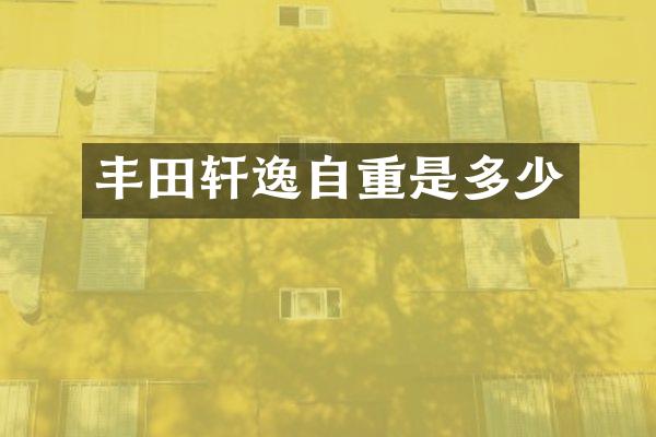 丰田轩逸自重是多少