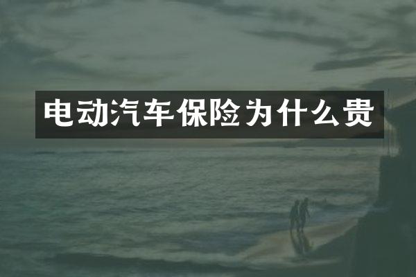 电动汽车保险为什么贵